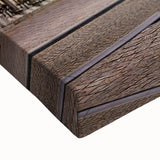 Large art of a black and white Belgian landscape on stretched canvas, ideal for bedroom wall decor.