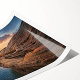 Extra large rolled print of line art flowers in neutral tones, ideal for large living room wall art.