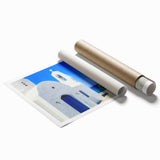 Extra large rolled print of a floral scene in Cyprus, muted earth tones, ideal for classy bathroom wall art.