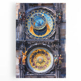 Black and white stretched canvas of Prague scenery, ideal for kitchen wall art.