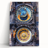 Black and white photo of Prague skyline on large stretched canvas, ideal for kitchen wall art or bedroom decor.