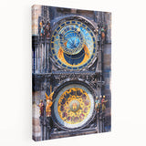 Prague cityscape on large stretched canvas with muted earth tones, perfect for kitchen wall art.