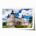 Rolled print of Czech Republic scenery with soft pastel hues, ideal for dining room wall art.