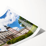 Extra large wall art featuring line art flowers in black on white, ideal for large living room decor.