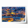 Extra large rolled print of Bath, England with floral accents in soft pastel shades, ideal for dining room wall art.