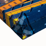 Black and white landscape art painting of Bath, England on stretched canvas, ideal for bedroom wall art.