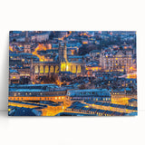 Black and white photograph of Bath, England on stretched canvas, ideal for kitchen wall art.
