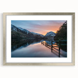 Extra large abstract art print of Cumbria, England, in muted earth tones on a framed canvas, ideal for living room decor.