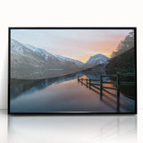 Large abstract wall art depicting Cumbria's landscape in muted earth tones on a framed acrylic.