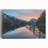 Black and white large art print of Cumbria, England, on stretched canvas, ideal for kitchen wall art or bedroom decor.