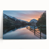 Black and white photograph of Cumbria landscape on large stretched canvas, ideal for kitchen wall art.