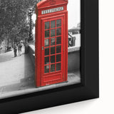 Black wall art featuring a textured London skyline in colorful hues on a large framed canvas, ideal for living room decor.