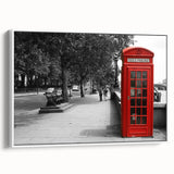 Vintage poster art of London featuring colorful landmarks on extra large framed canvas, suitable for living room decor.