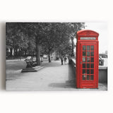 Black and white stretched canvas of London skyline, ideal for kitchen wall art or bedroom ambiance.