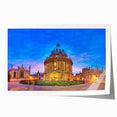Extra large rolled print of Oxford, England, featuring historic architecture and vibrant green landscapes.