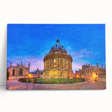 Black and white photograph of Oxford scenery on large stretched canvas, suitable as kitchen art.