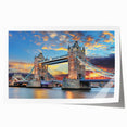 Extra large rolled print featuring a scenic view of the Thames River in England, with soft pastel tones.