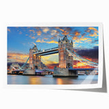 Extra large rolled print featuring a scenic view of the Thames River in England, with soft pastel tones.