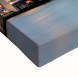 Black and white landscape art painting of the Thames River on stretched canvas, ideal for bedroom wall decor.