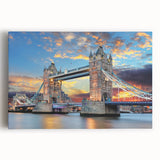 Black and white photograph of the Thames River in England on large stretched canvas, ideal for kitchen wall art.