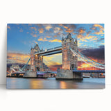 Black and white large art of Thames River in England on stretched canvas, ideal for kitchen wall art.