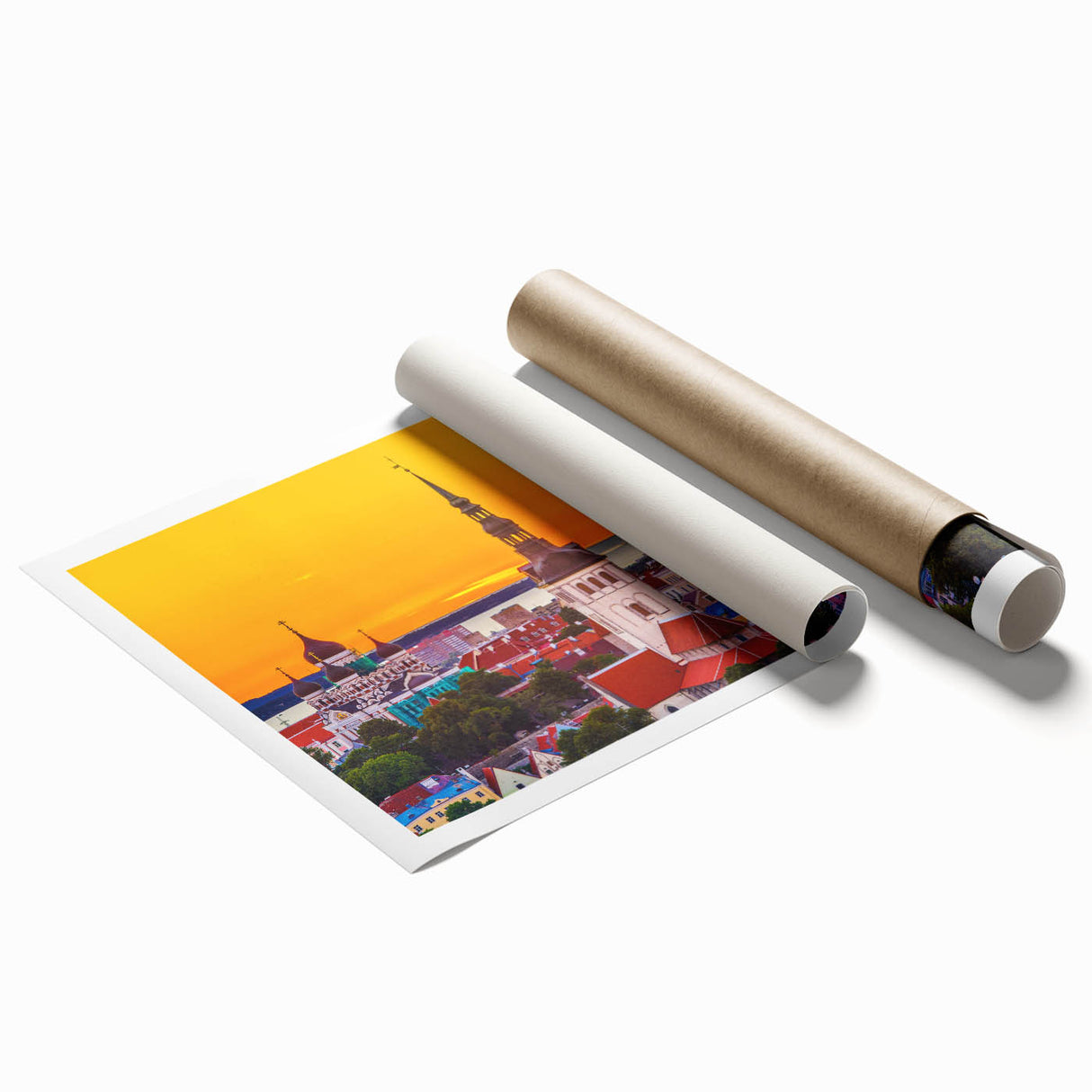 Extra large rolled print of a floral art scene in Estonia, featuring soft pastel shades, ideal for classy bathroom wall art.