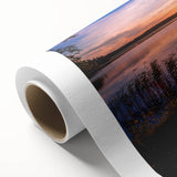 Art Deco style poster of a serene Finnish landscape on rolled canvas, ideal for nursery wall art.