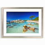 Extra large wall art featuring an abstract depiction of Corsica with textured strokes in silver frame.