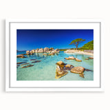 Textured abstract art print of a Corsican landscape in muted earth tones on a framed canvas, ideal for bedroom decor.