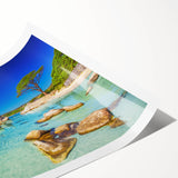 Extra large wall art featuring line art flowers in soft pastel hues on a rolled print, suitable for large living room decor.