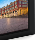 Extra large black wall art featuring a textured, colorful depiction of Nice, France on framed canvas.