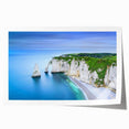 Extra large rolled print of a Normandy scenery with vibrant floral elements, ideal for art wall dining room.