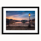 Extra large abstract art print of a colorful, textured Paris scene on a framed canvas, ideal for living room decor.