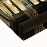 Black and white landscape art painting of the Versailles gardens on a large stretched canvas, suitable for bedroom decor.