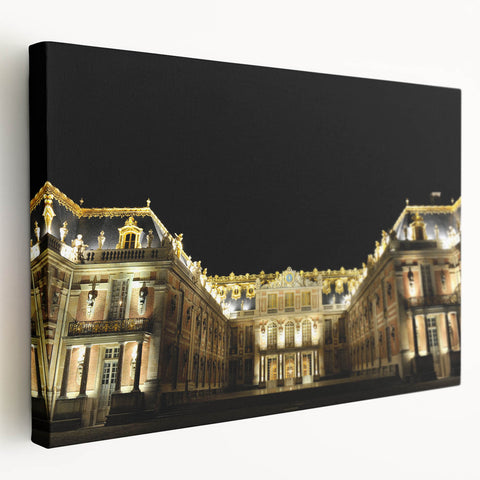 Large wall art depicting the Versailles scenery in muted earth tones on stretched canvas, suitable for kitchen decor.