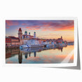 Extra large rolled print of a Bavarian landscape in soft pastel colors, ideal for art wall dining room.