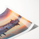 Extra large wall art featuring line art flowers in soft pastel shades on a rolled print, ideal for large living room decor.