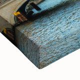 Large art of a black and white Berlin landscape on stretched canvas, suitable for bedroom wall decor.