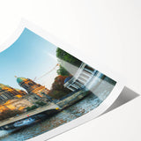 Extra large wall art featuring line art flowers in muted earth tones on a rolled print, ideal for large living room decor.