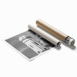 Extra large rolled print of Munich scenery with floral elements in soft hues, ideal for classy bathroom wall art.