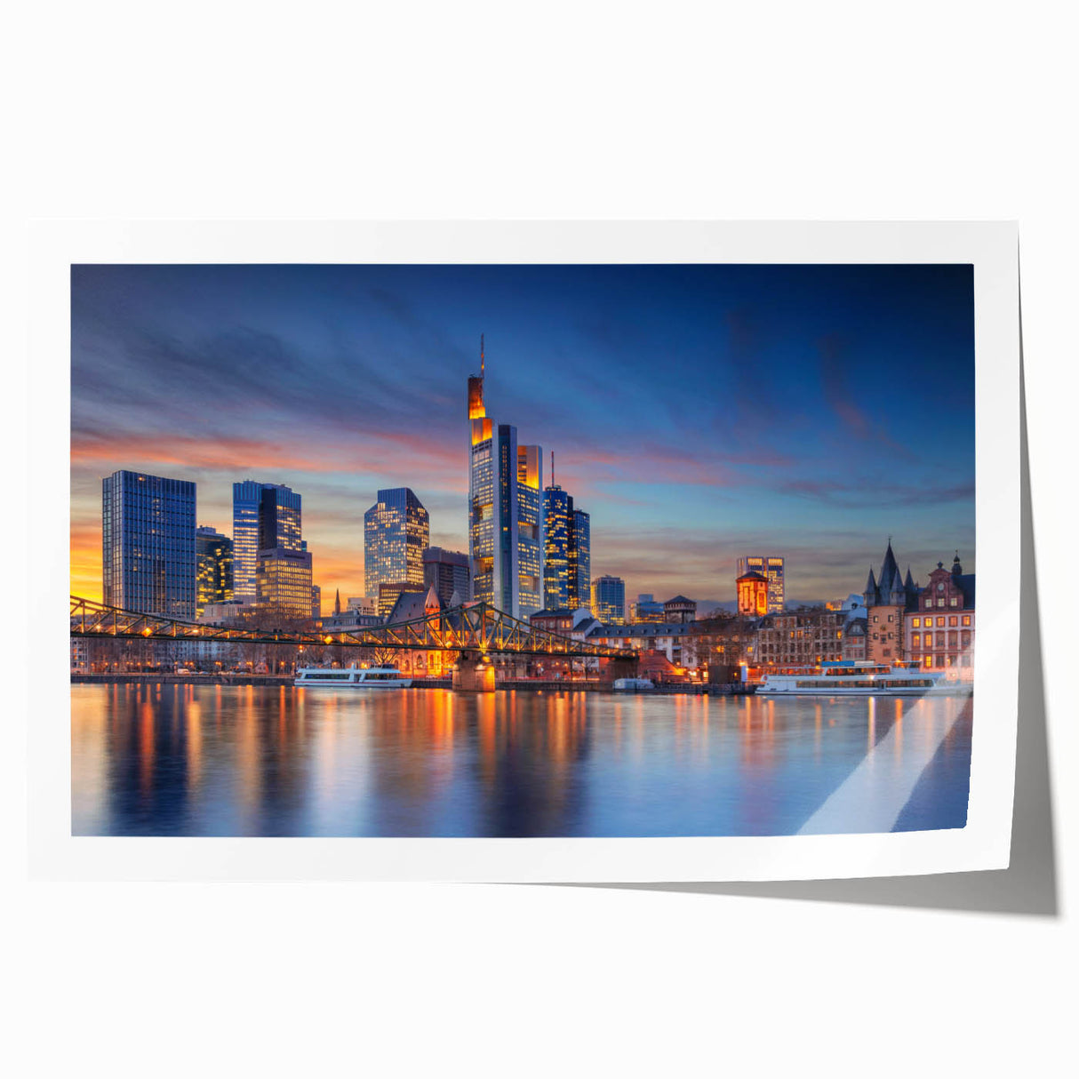 Extra large rolled print featuring a floral scene in Germany, ideal for art wall dining room or classy bathroom decor.