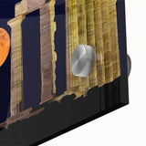 Large abstract wall art of Athens scenery in acrylic glass, featuring mid-century modernist style, ideal for dining room art.