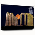 Acrylic print of Athens scenery with muted earth tones, ideal for dining room decor.