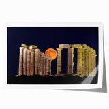 Extra large rolled print of Athens scenery in muted earth tones, ideal for art wall dining room.