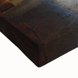 Large art of a black and white landscape painting depicting Rhodes, Greece on stretched canvas.