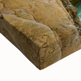 Black and white landscape art painting of a Greek coastal town on stretched canvas, ideal for bedroom wall art.