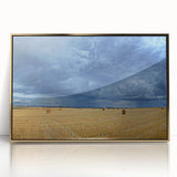 Art deco poster of a European cityscape in muted gold tones, acrylic print framed, ideal for modern art wall decor.