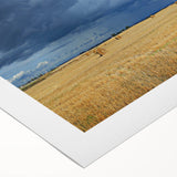 Art deco poster featuring a serene Hungarian landscape in soft pastel shades on rolled canvas, ideal for dining room decor.