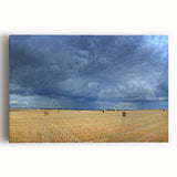 Black and white stretched canvas featuring a large, detailed European cityscape.