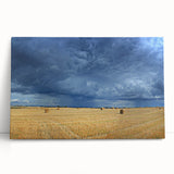 Black and white stretched canvas of a European cityscape, ideal for kitchen wall art.